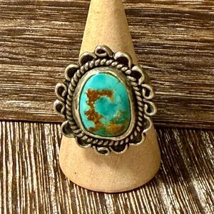 Vintage Royston Turquoise 6.5 Ring Sterling Silver